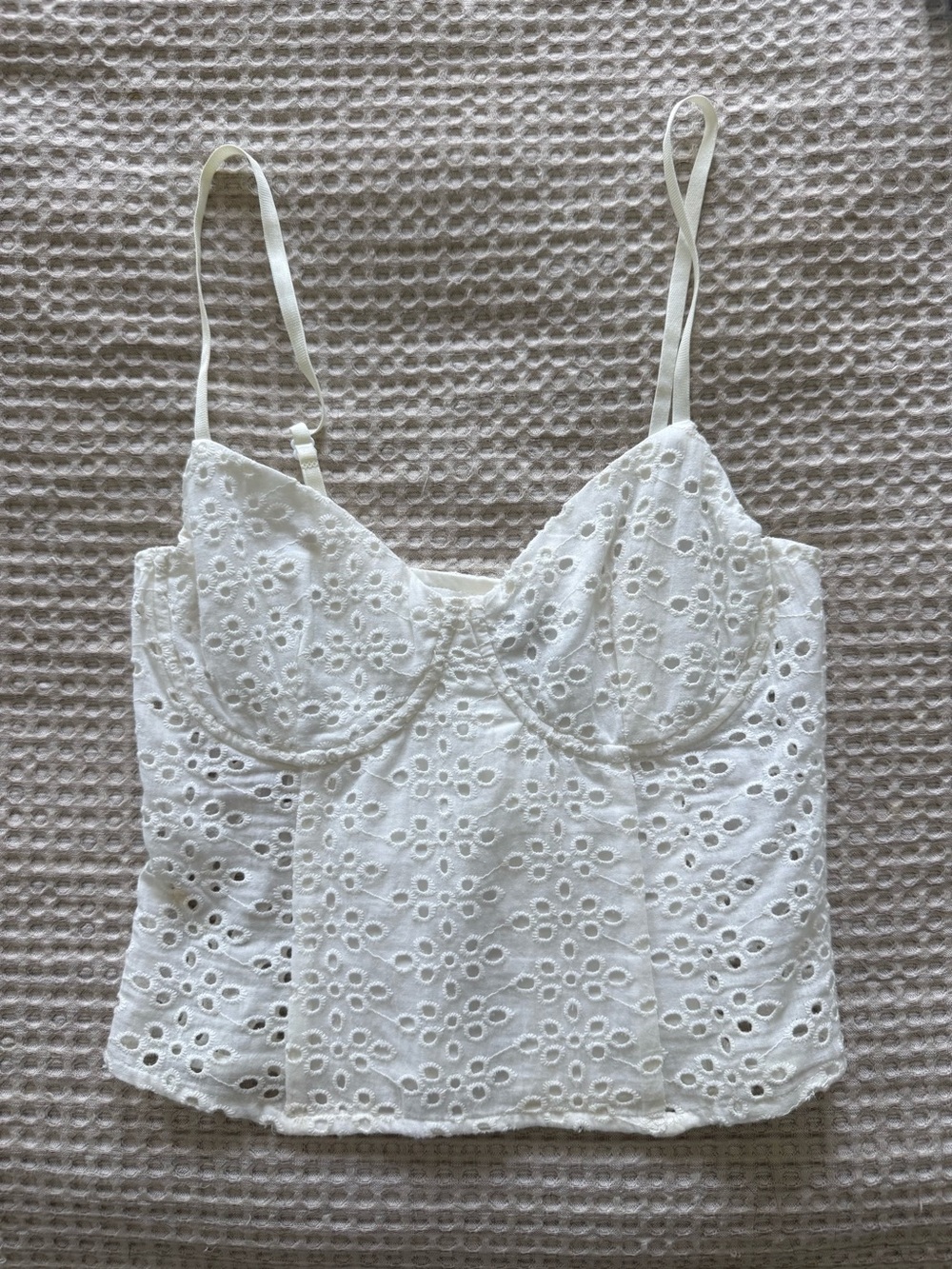 Princess Polly White Eyelet Lace Bustier Cami